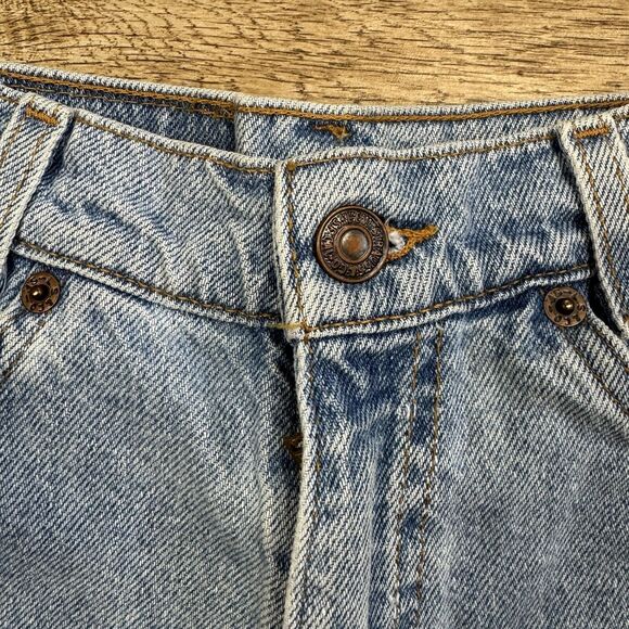 Vintage Levi Denim Jean Shorts Size Slim 14 mis - Picture 8 of 12